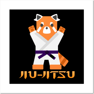 Jiu-Jitsu Red Panda -Purple Belt- Posters and Art